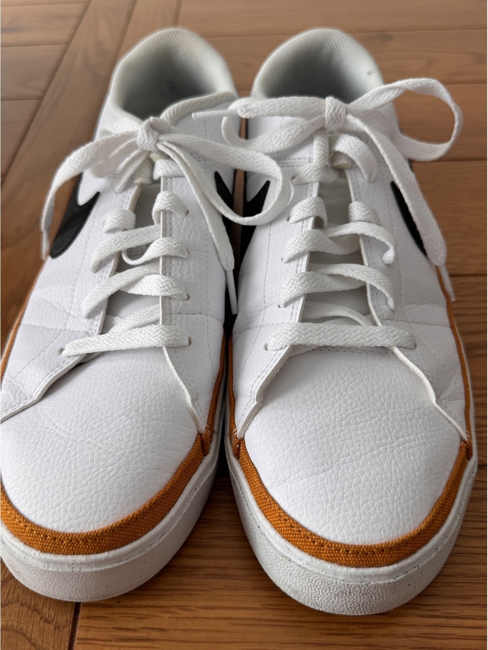 Nike Men's White and Brown Low Top Sneakers Size 11